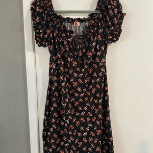 Mini dress with floral print